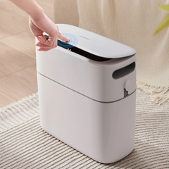Ecoco Narrow Space Press-type Trash Can, Household Garbage Waste Bin