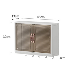 Wall Mounted Organizer Cabinet - Multi-functional Punch Free Storage Rack