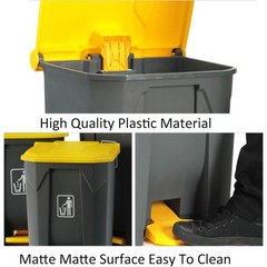Large Capacity Garbage Bin Trash Can with Lid & Foot Pedal Large Capacity Garbage Bin Trash Can with Lid & Foot Pedal