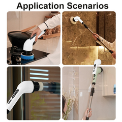 9 IN 1 Cordless Electric Spin Scrub Brush Cleaning Set with Extension Handle