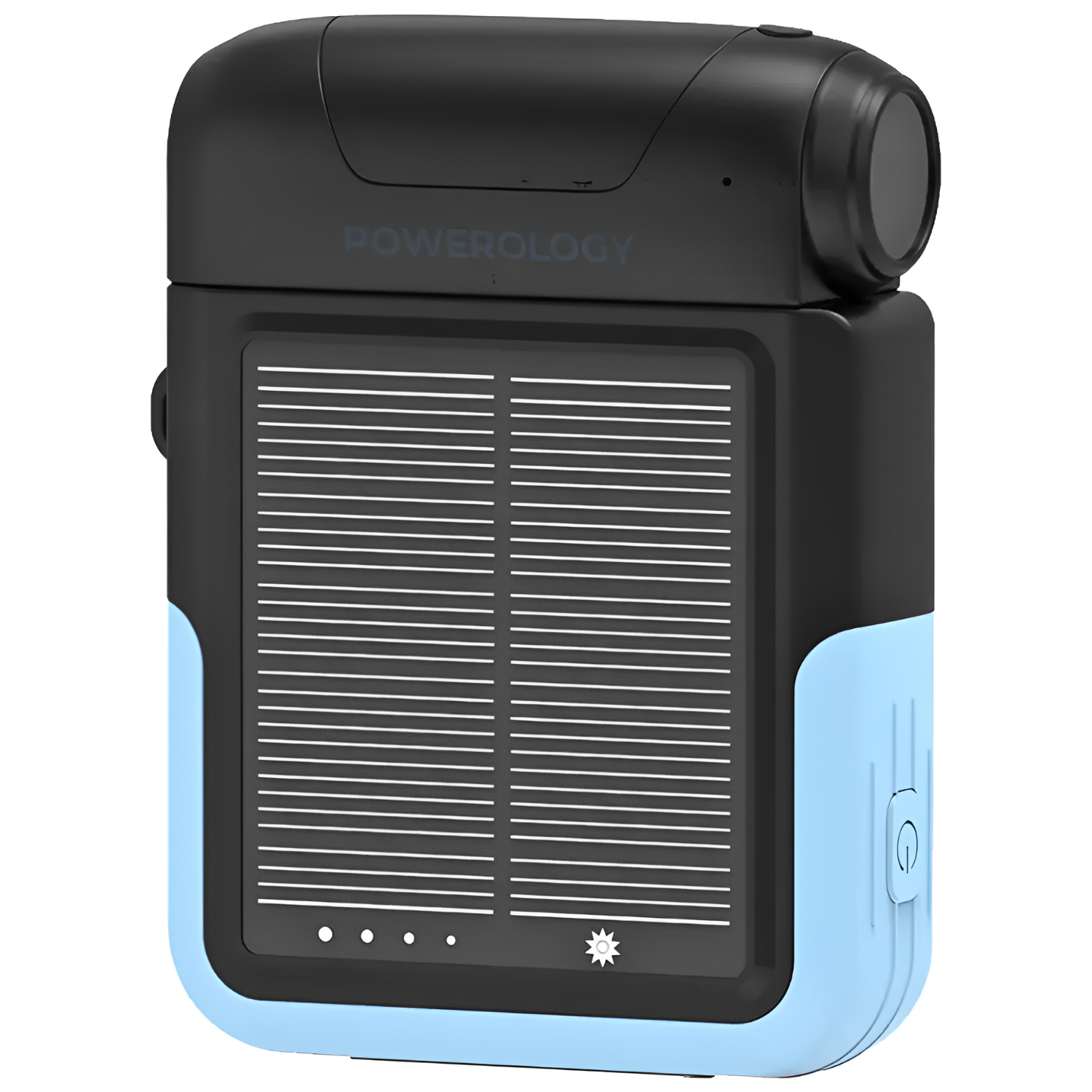 Powerology Sante 10000mAh Solar Power Bank with Detachable Flashlight