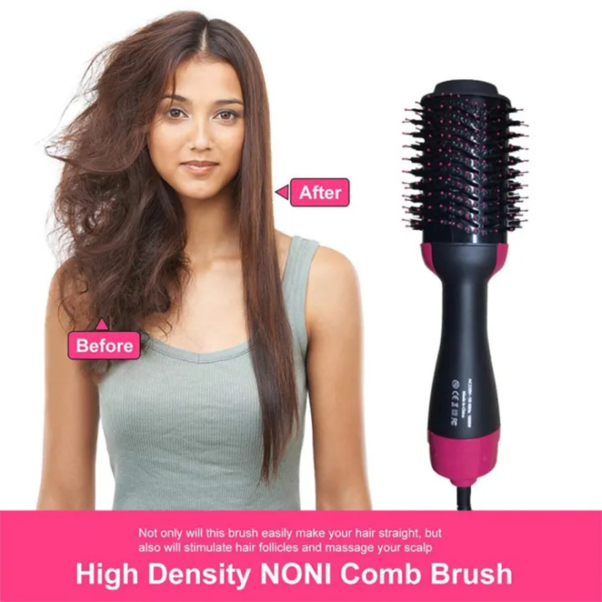 One Step Hot Air Brush, Volumizer Hair Dryer Styler Straightener