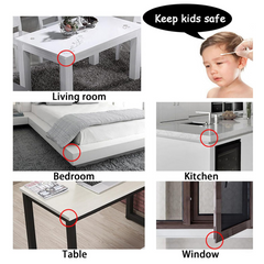 Transparent Silicone Table and Furniture Corner Protectors for Baby Safety (Pack of 4 Pieces)