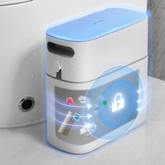 Ecoco Narrow Space Press-type Trash Can, Household Garbage Waste Bin
