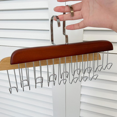 8 Hooks Nonslip Wooden Clothes Hanger for Shawl, Tie, Bra, Belt, Cap and Scarf