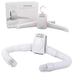 Umate Portable Electric Clothes Drying Hanger with Shoes Dryer