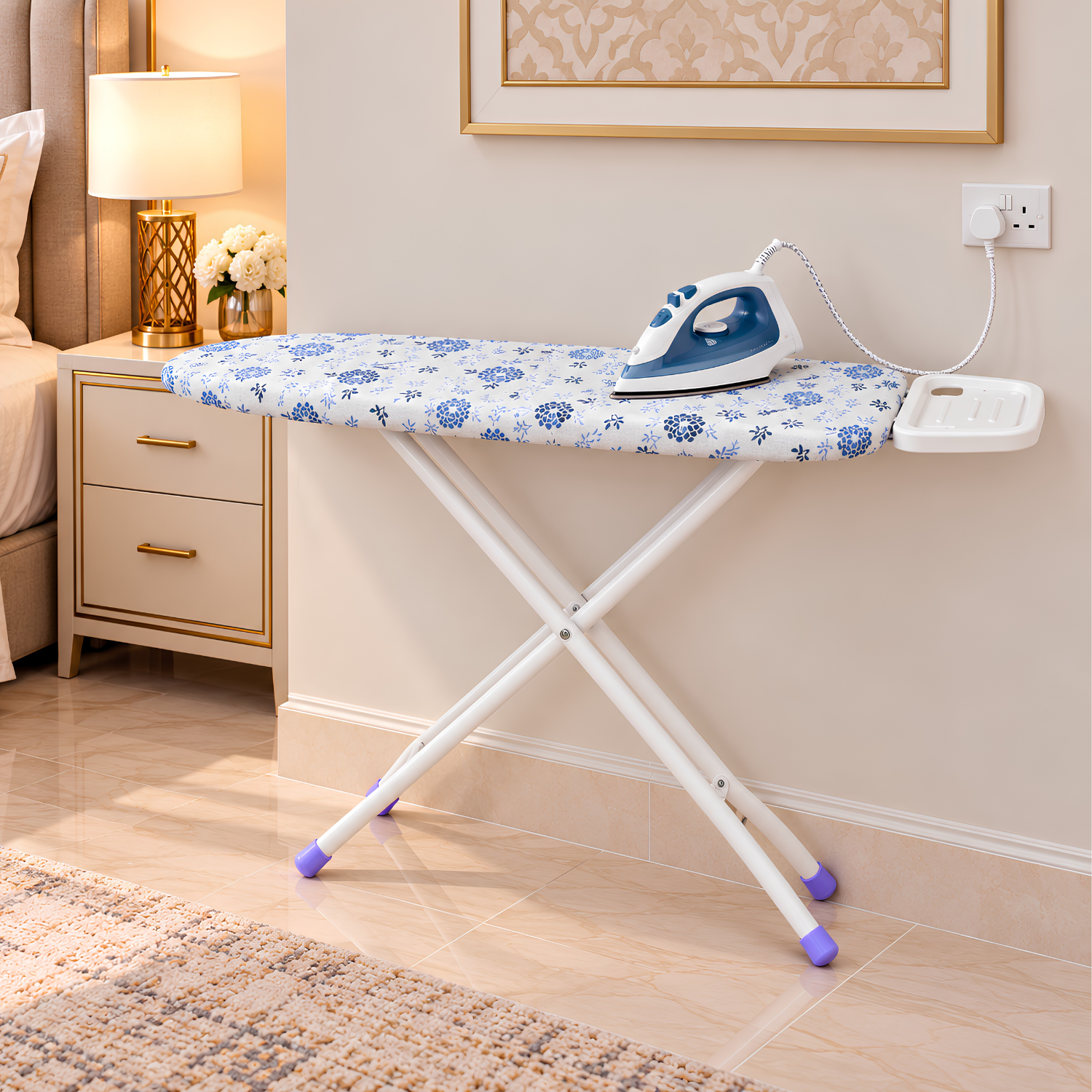 Folding Ironing Board with Iron Rest 80 × 30 × 110 cm