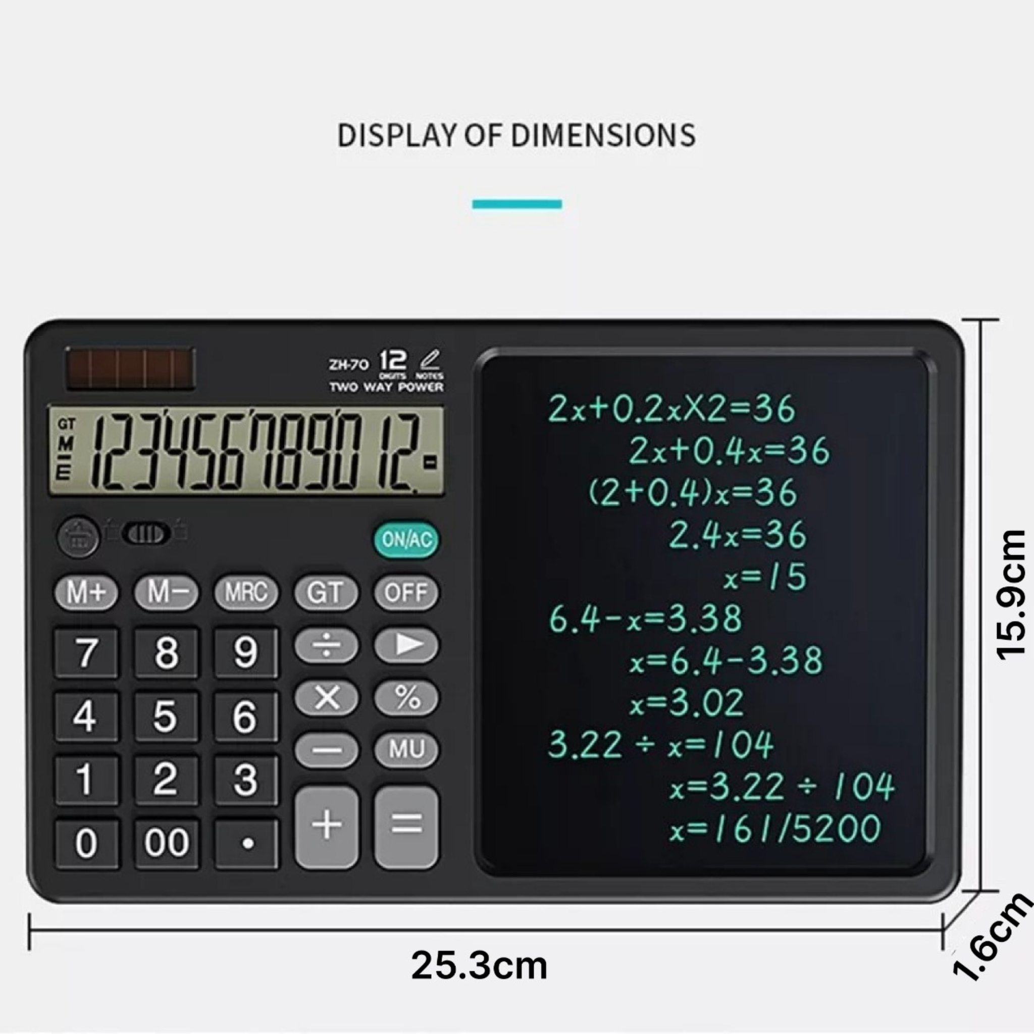 12 Digit Calculator with Handwriting Notepad and Stylus Pen