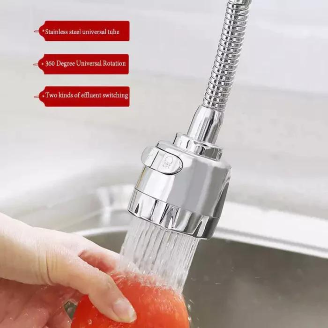 360° Rotatable 2 Modes Swivel Universal Size Kitchen Faucet Head Extender