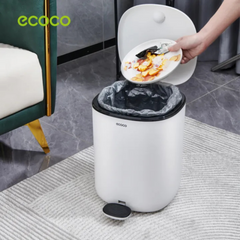 Ecoco 11 Liter Garbage Trash Bin with Foot Pedal Ecoco 11 Liter Garbage Trash Bin with Foot Pedal