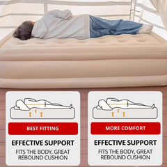 Inflatable Blow Up Air Mattress Bed with Built-in Automatic Pump