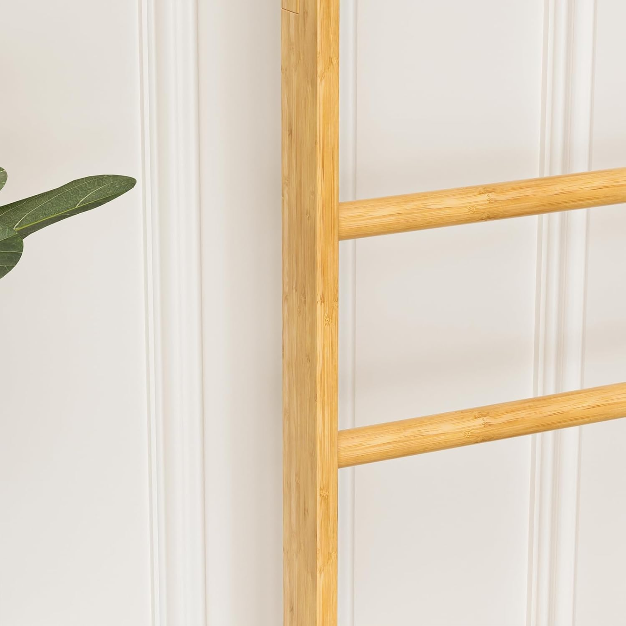 Bamboo Clothes Hanger with Bottom Laundry Basket and Wheels