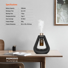 Porodo Lifestyle Aroma Sphere Waterless Diffuser - Hygienic Aroma Diffusion Porodo Lifestyle Aroma Sphere Waterless Diffuser - Hygienic Aroma Diffusion