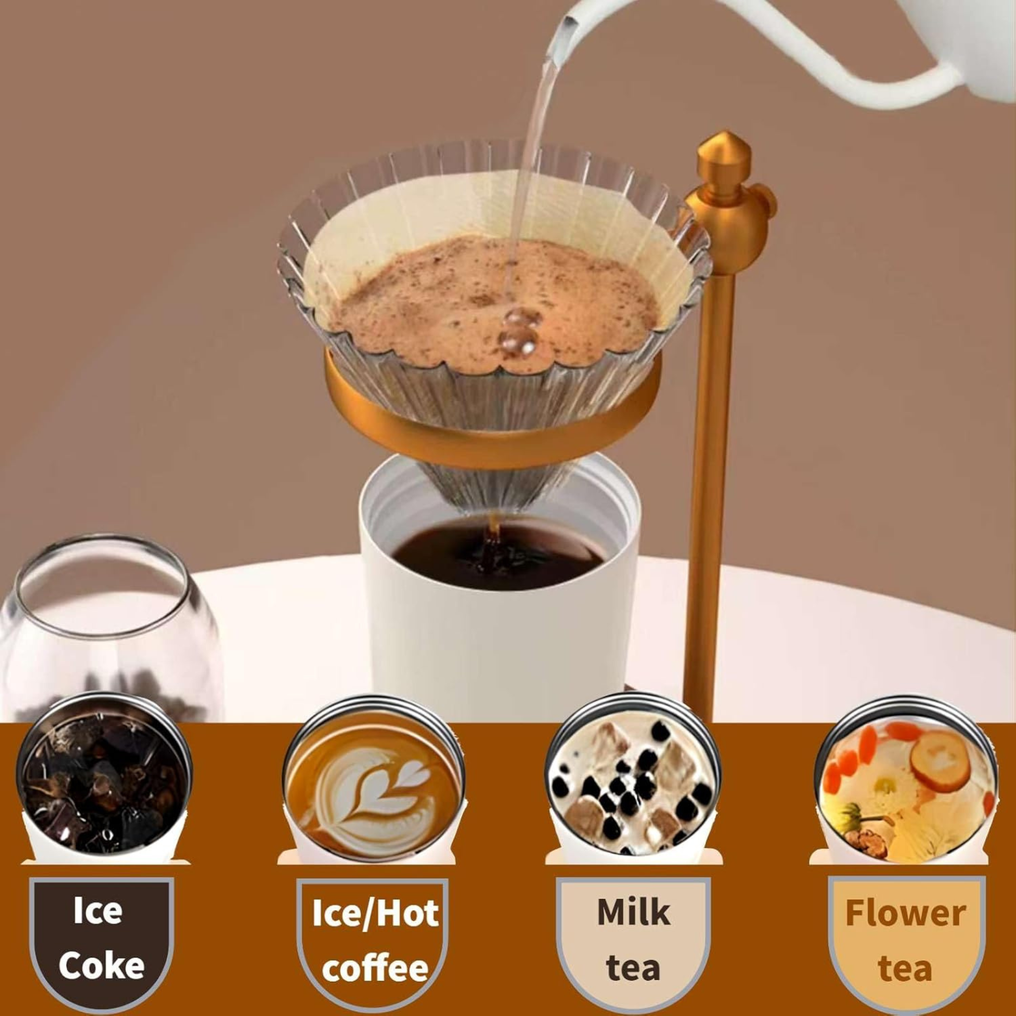 530ml Double Wall Vacuum Insulated Tumbler Coffee Mug with Lid and Straw