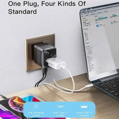 Yesido MC10 Universal Travel Adapter - UK/EU/US/AUS Plugs, 3 USB + 1 USB-C Port Yesido MC10 Universal Travel Adapter - UK/EU/US/AUS Plugs, 3 USB + 1 USB-C Port