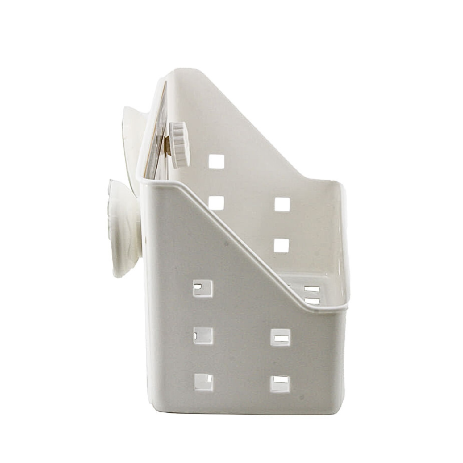 Wall Mounted Suction Cups Plastic Storage Organizer Basket for Bathroom