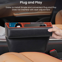 ZHUSE Car Seat Seam Storage Box with Cup Holder