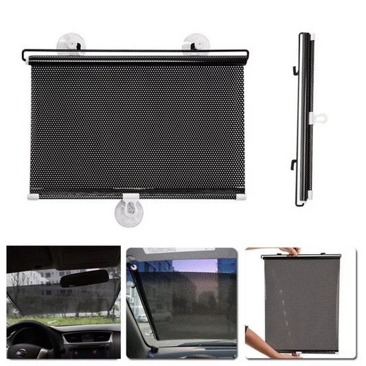 Retractable Side Sunshade for Car, UV Protection Roller Blind Curtain for Glass Surface