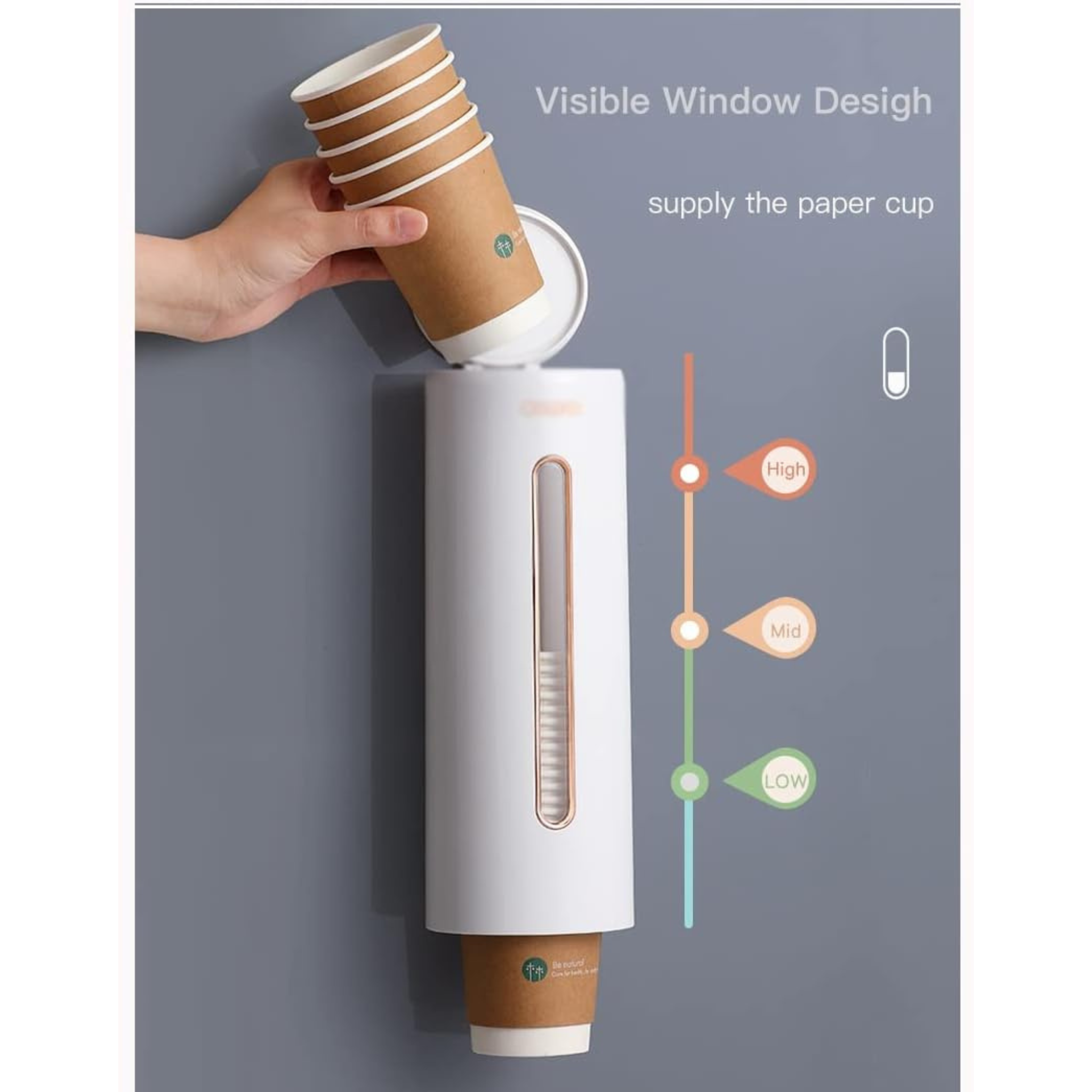 Wall Mounted Automatic Paper Cup Dispenser