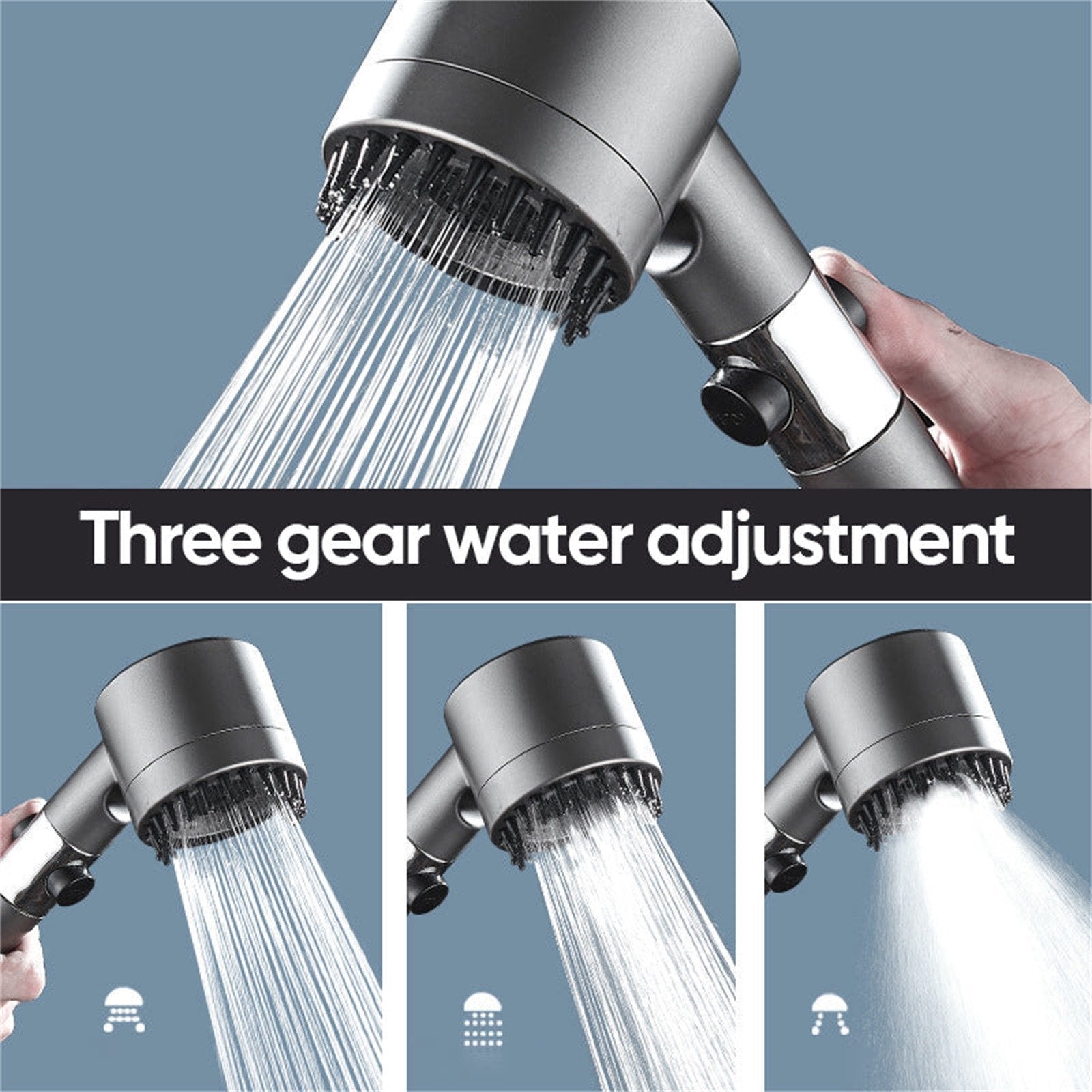 3 Modes Pressurized Filter Shower Head