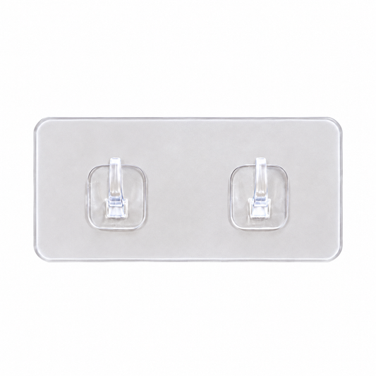 Double Hooks Self Adhesive Wall Mounted Sticky Strip