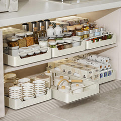 Pull Out Dish Drying Rack - Drawer Cabinet Organizer for Kitchen