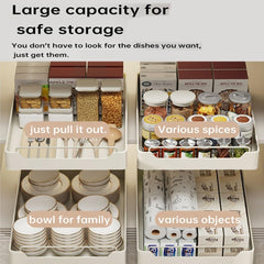 Pull Out Dish Drying Rack - Drawer Cabinet Organizer for Kitchen