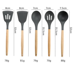 12 Pcs Non Stick Silicone Kitchenware Utensils Cookware Set 12 Pcs Non Stick Silicone Kitchenware Utensils Cookware Set