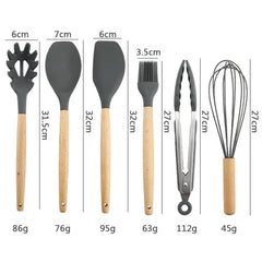 12 Pcs Non Stick Silicone Kitchenware Utensils Cookware Set 12 Pcs Non Stick Silicone Kitchenware Utensils Cookware Set