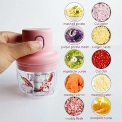 250ml Portable Mini Chopper, USB Rechargeable Electric Blender