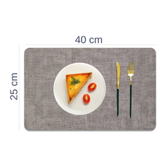 Waterproof Non-Slip Double-Sided Western Style Leather Placemats for Dining Table