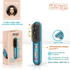 DSP Infinite Pro Cordless Hair Straightening Brush with 5 Heat Settings