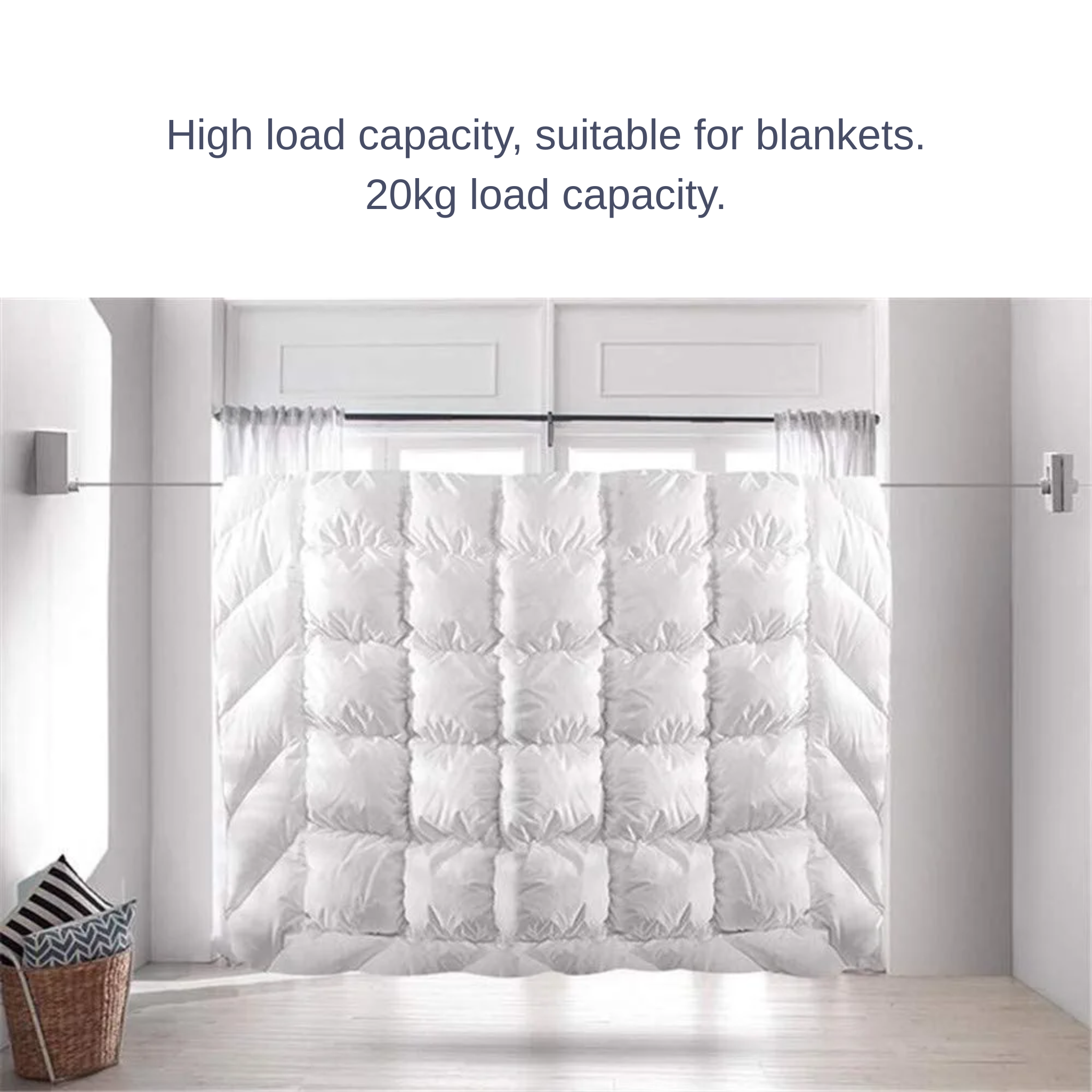 4.2 Meter Retractable Steel Wire Indoor Clothes Drying Hanger Clothesline