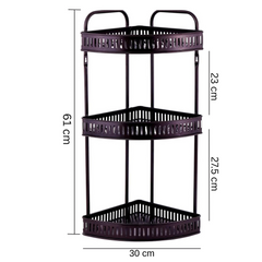 3 Layer Stainless Steel Countertop Corner Rack for Kitchen
