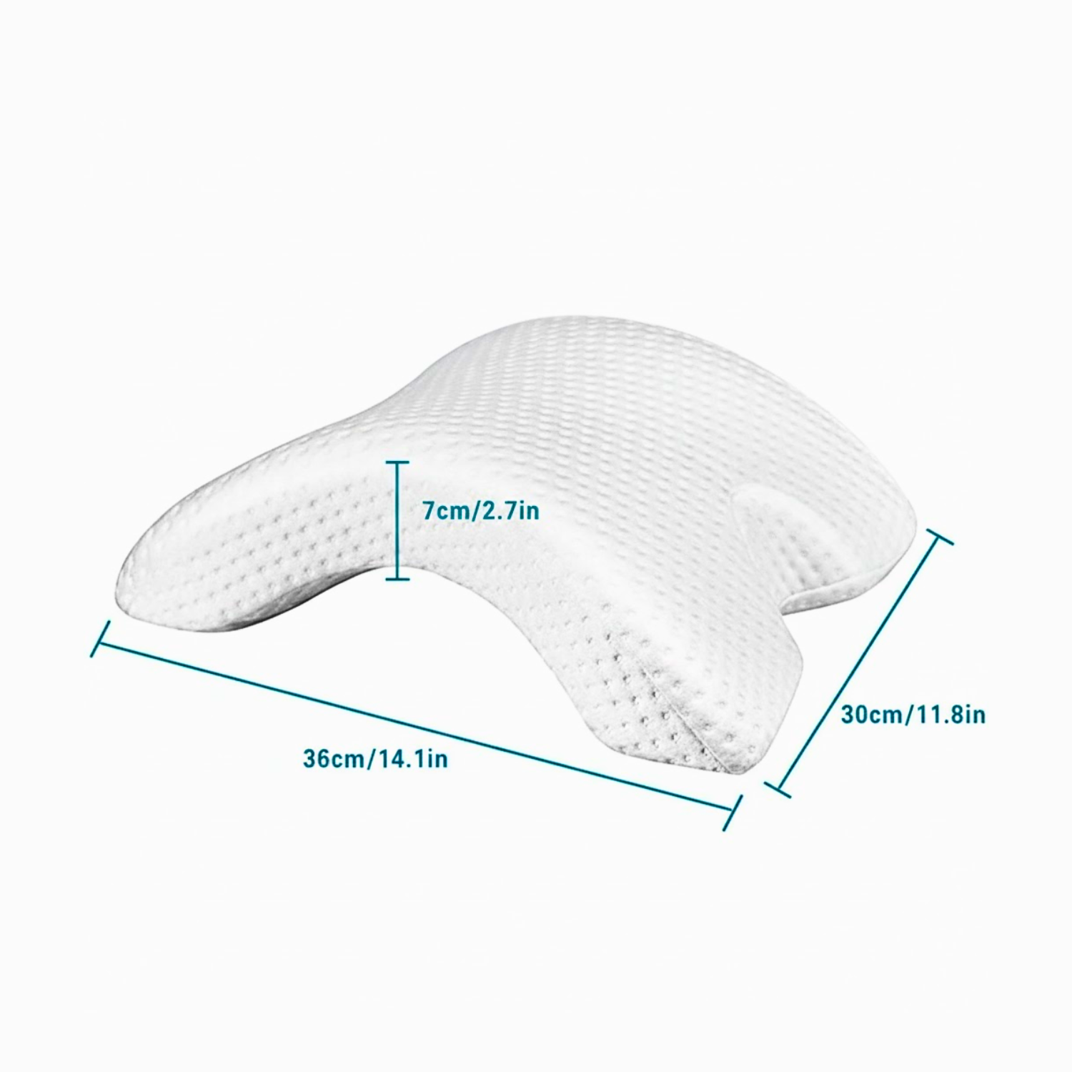 Pressure Free Memory Foam Pillow with Arm Hole Anti Hand Numb Arched Support