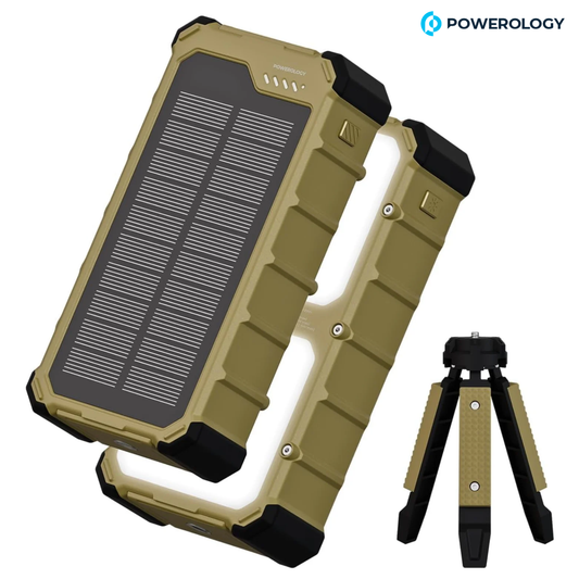 Powerology Solara Solar Power Bank with Tripod Flashlight