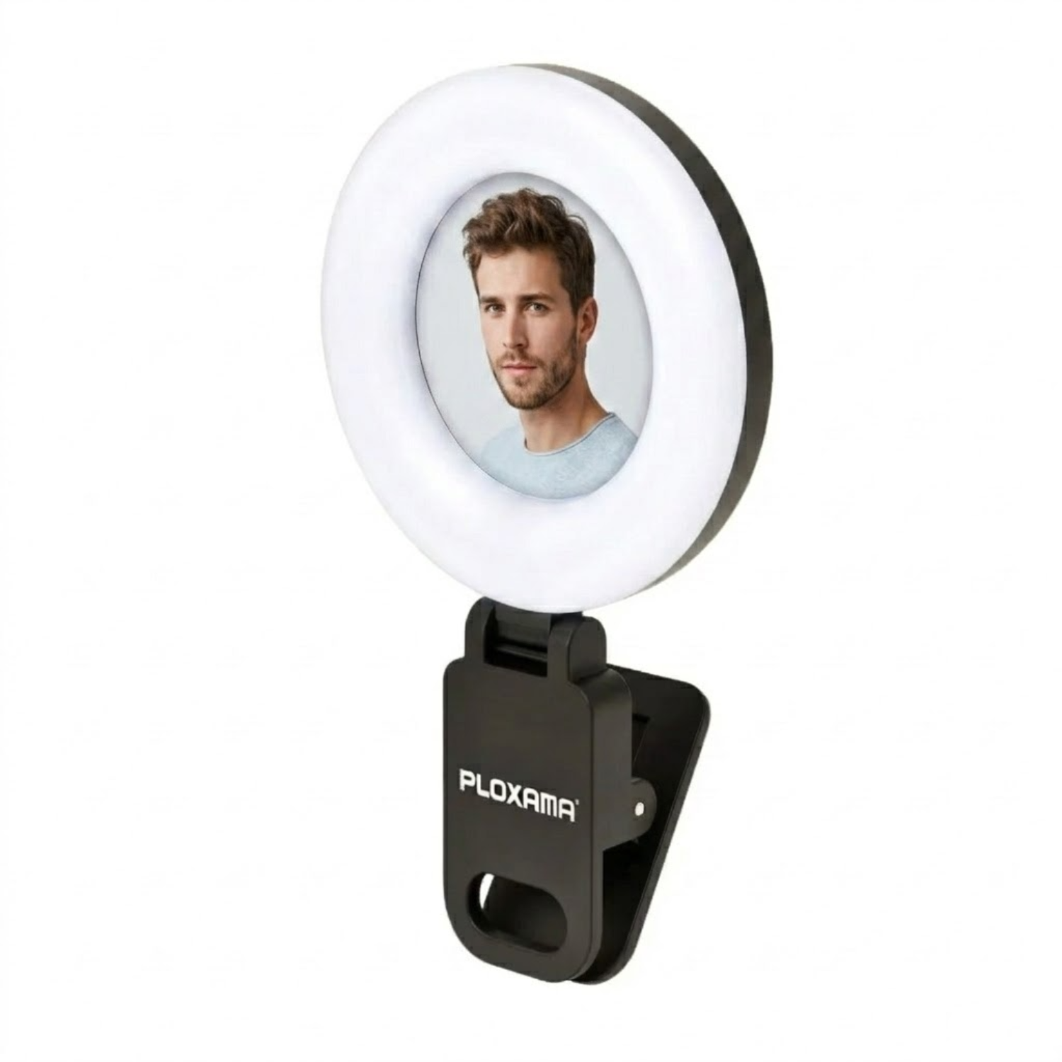Plokama U20 Pro Phone Clip Fill Light Selfie Ring Light Attachment with Mirror