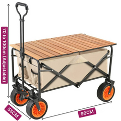 Folding Wagon Trolley Cart for Outdoor Camping & Picnic