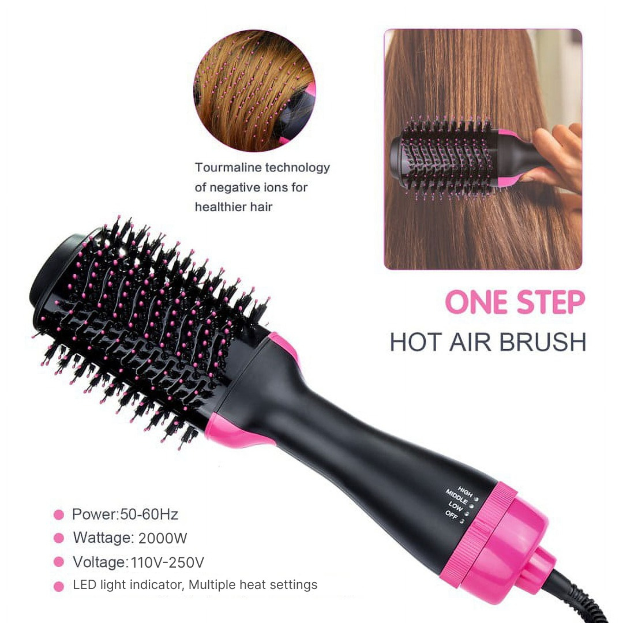 One Step Hot Air Brush, Volumizer Hair Dryer Styler Straightener
