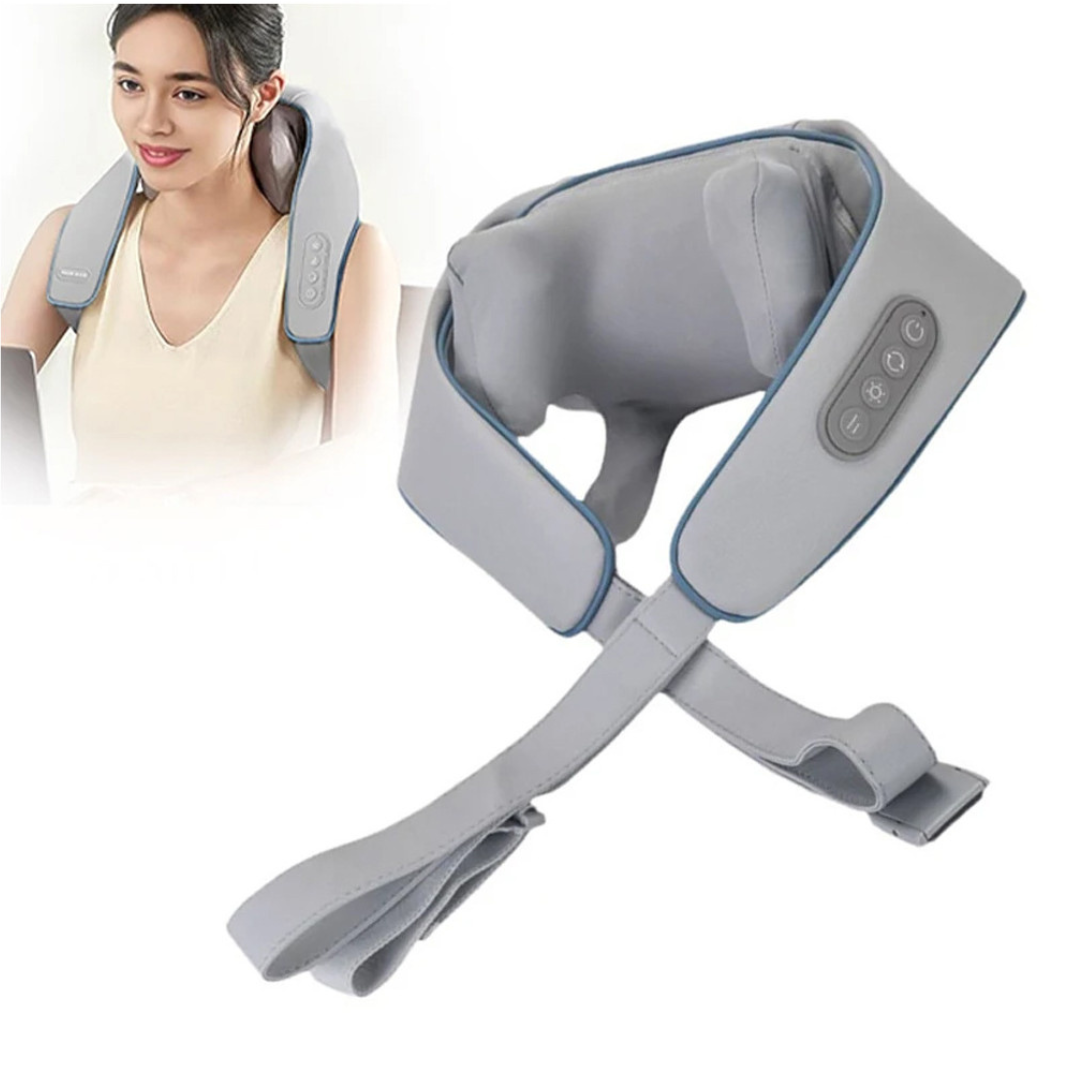 Neck, Shoulder & Back Massager - for Pain Relief and Relaxation Grey