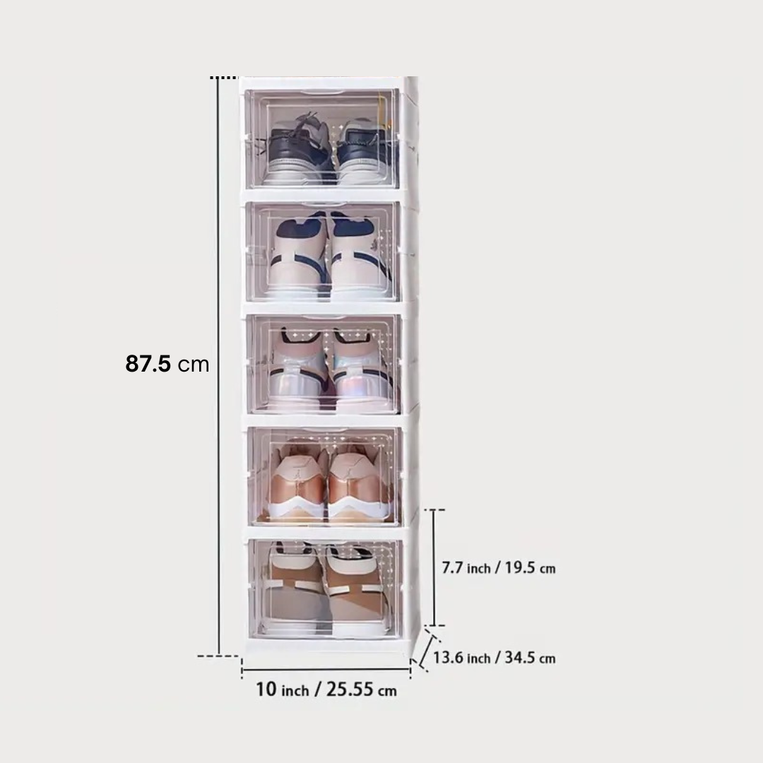 Quick Installation Premium Telescopic Shoe Storage Rack 5 Layer