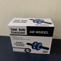 Double Wheel AB Roller, Unisex Abdominal Workout Exercise Wheel with Knee Mat