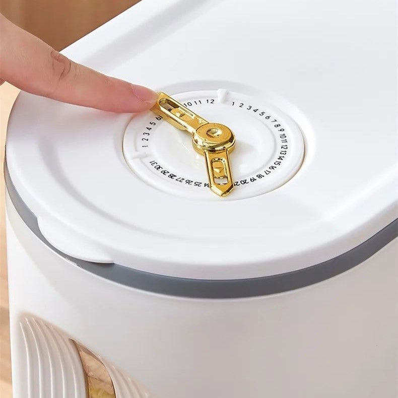 9 Kg Rice Dispenser - Large Capacity Air-tight Grains Storage