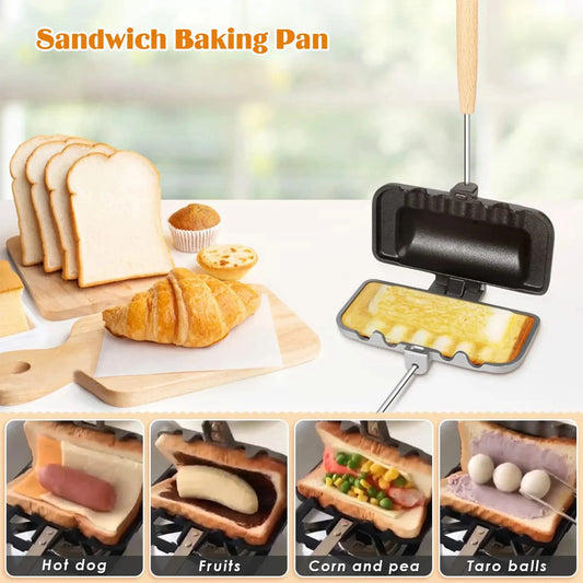 Instant Sandwich Maker, Double-sided Non-stick Sandwich Pan
