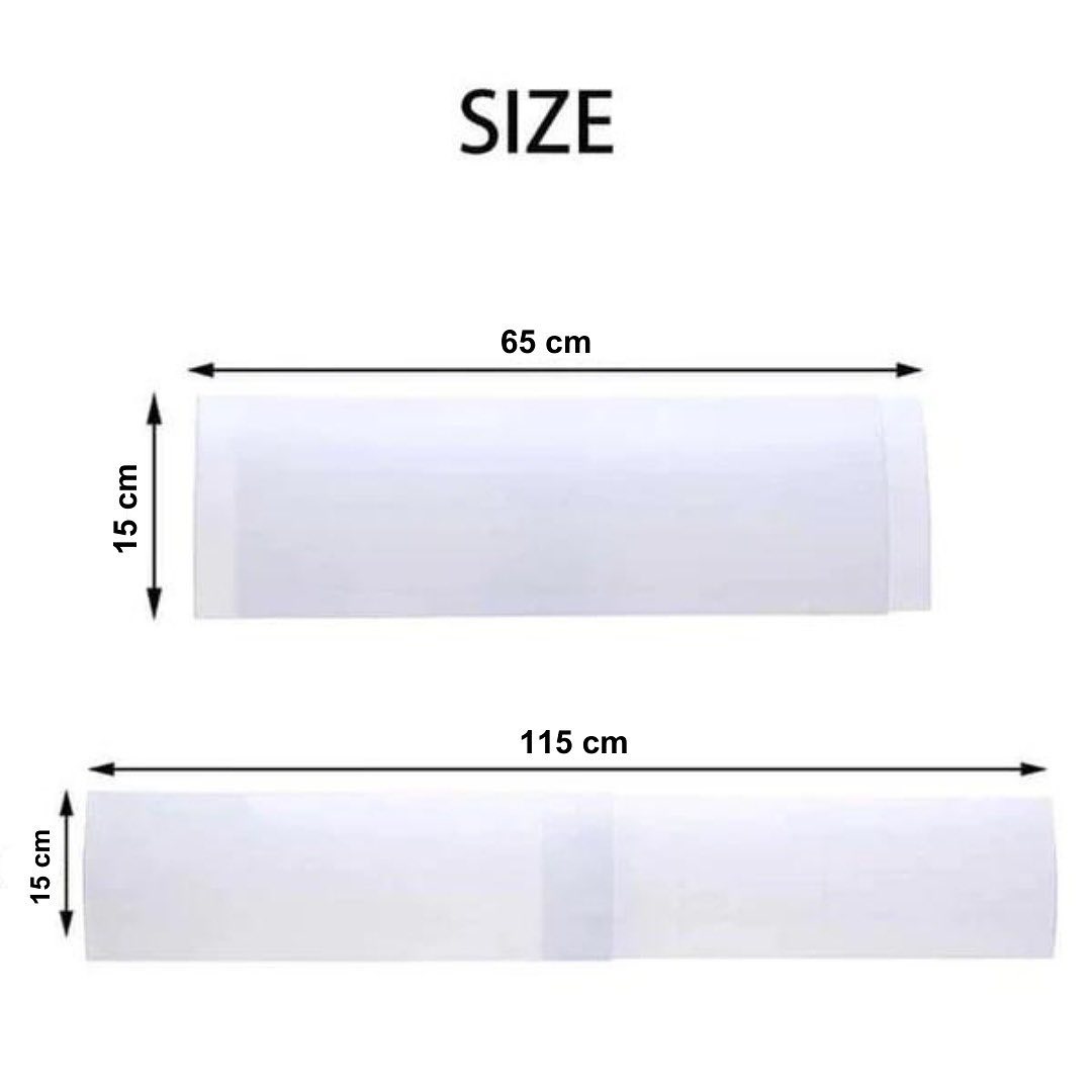 Size guide for a split AC deflector in Qatar