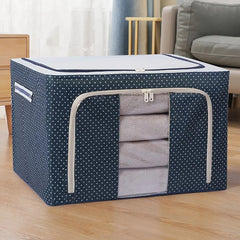 100L Large Capacity Wardrobe Clothes Organizer Storage Box Navy Blue 100L Large Capacity Wardrobe Clothes Organizer Storage Box Navy Blue