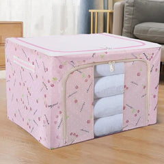 100L Large Capacity Wardrobe Clothes Organizer Storage Box Pale Pink 100L Large Capacity Wardrobe Clothes Organizer Storage Box Pale Pink