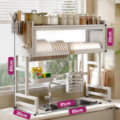 Dish Rack with Cover - Over The Sink Kitchen Dish Drying Rack