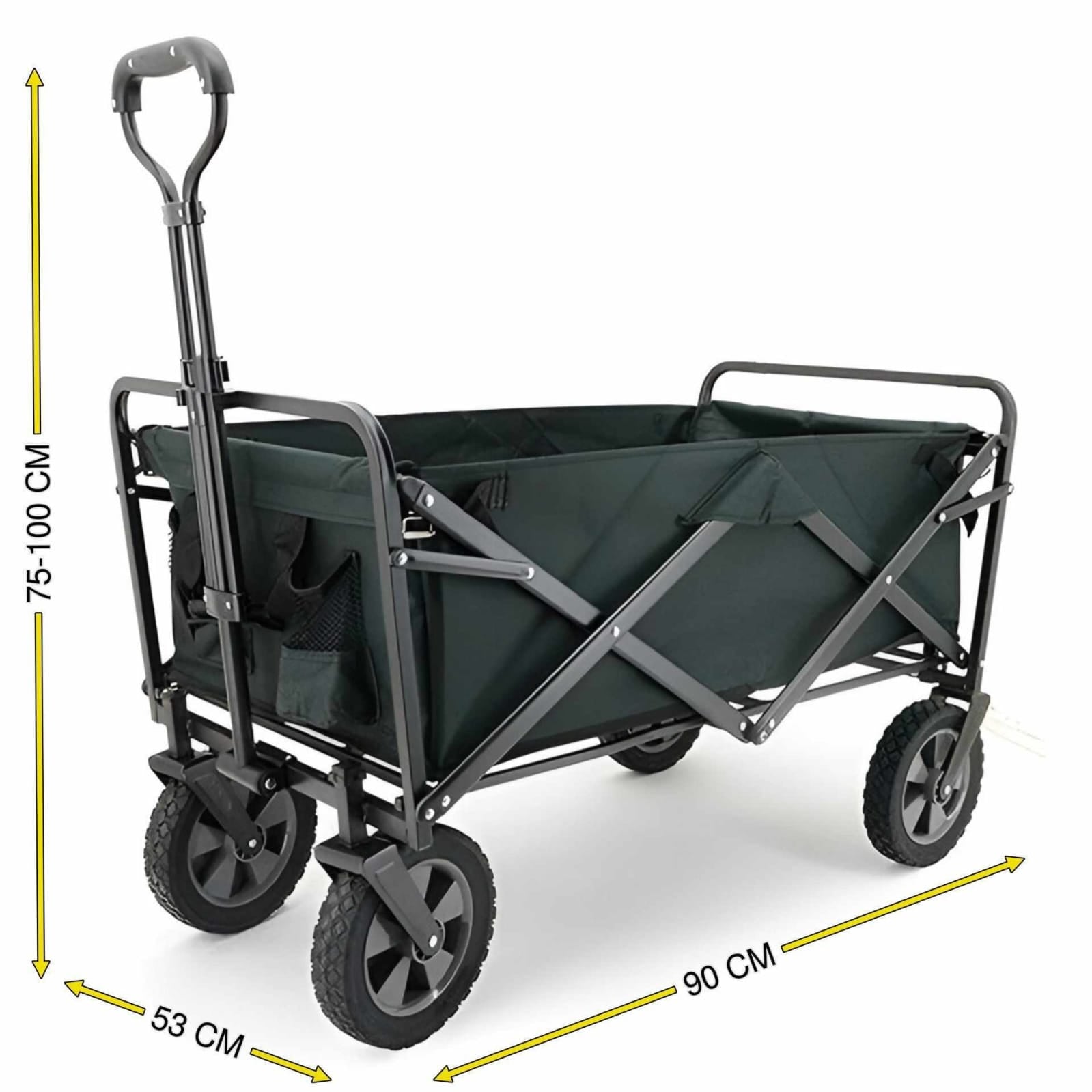 Folding Wagon Trolley Cart for Outdoor Picnic & Camping 90 CM