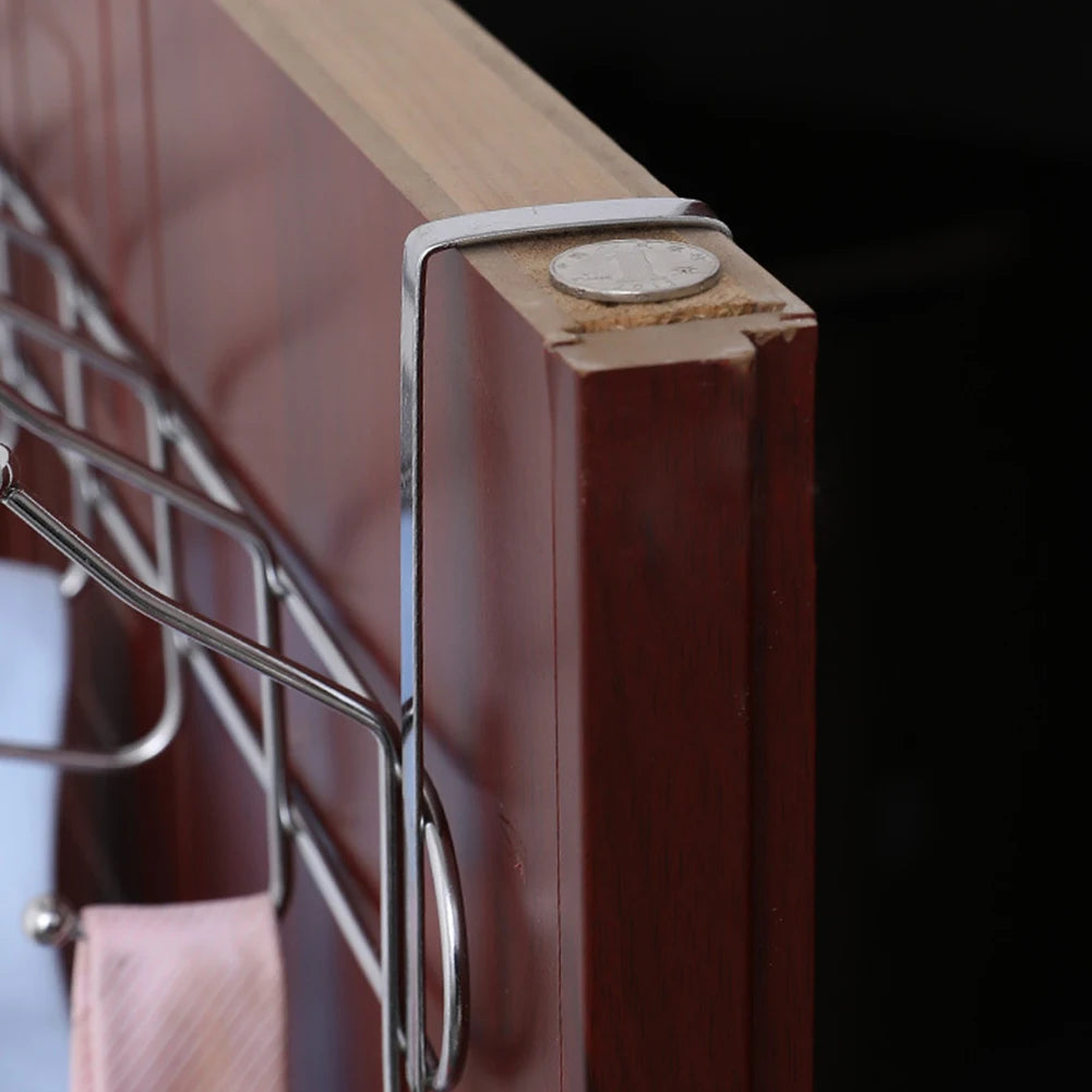 Multi Hooks Useful Stainless Steel Door Back Hanger